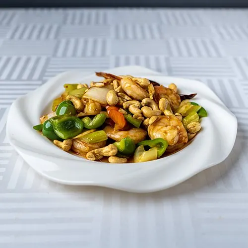 Crevettes Kung Pao, fruits de mer