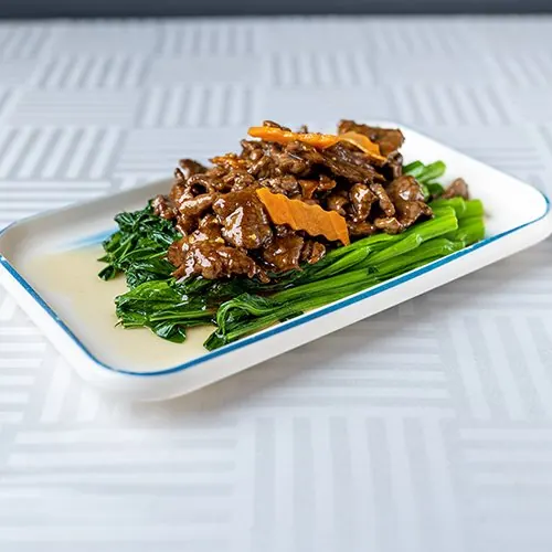 Bœuf et brocoli chinois, cuisine cantonaise