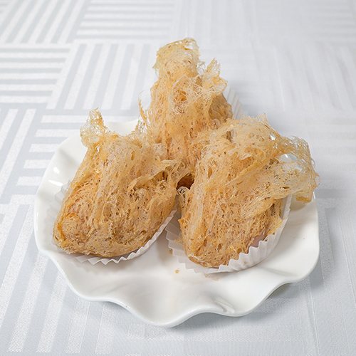 Boulettes de taro frites, croûte dentelée dorée